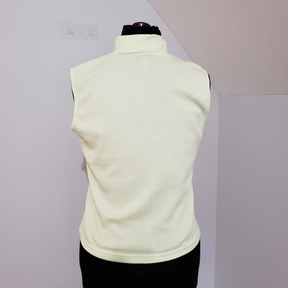 NWOT Pistachio Green Metallic Mock Neck Sleeveless Blouse Medium - Picture 6 of 10